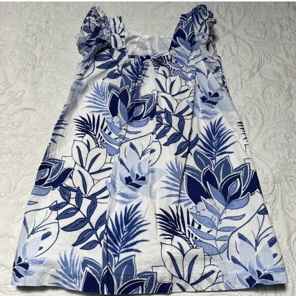 Janie And Jack Tropical Ruffle Floral Dress Size 4 - Picture 4 of 5